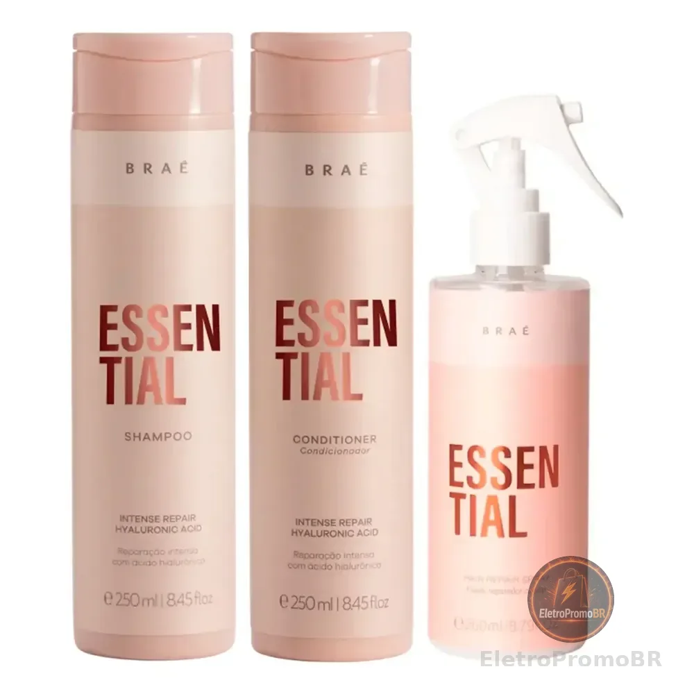 Braé Essential Kit Com 3 Produtos (sh+cd+fluido)