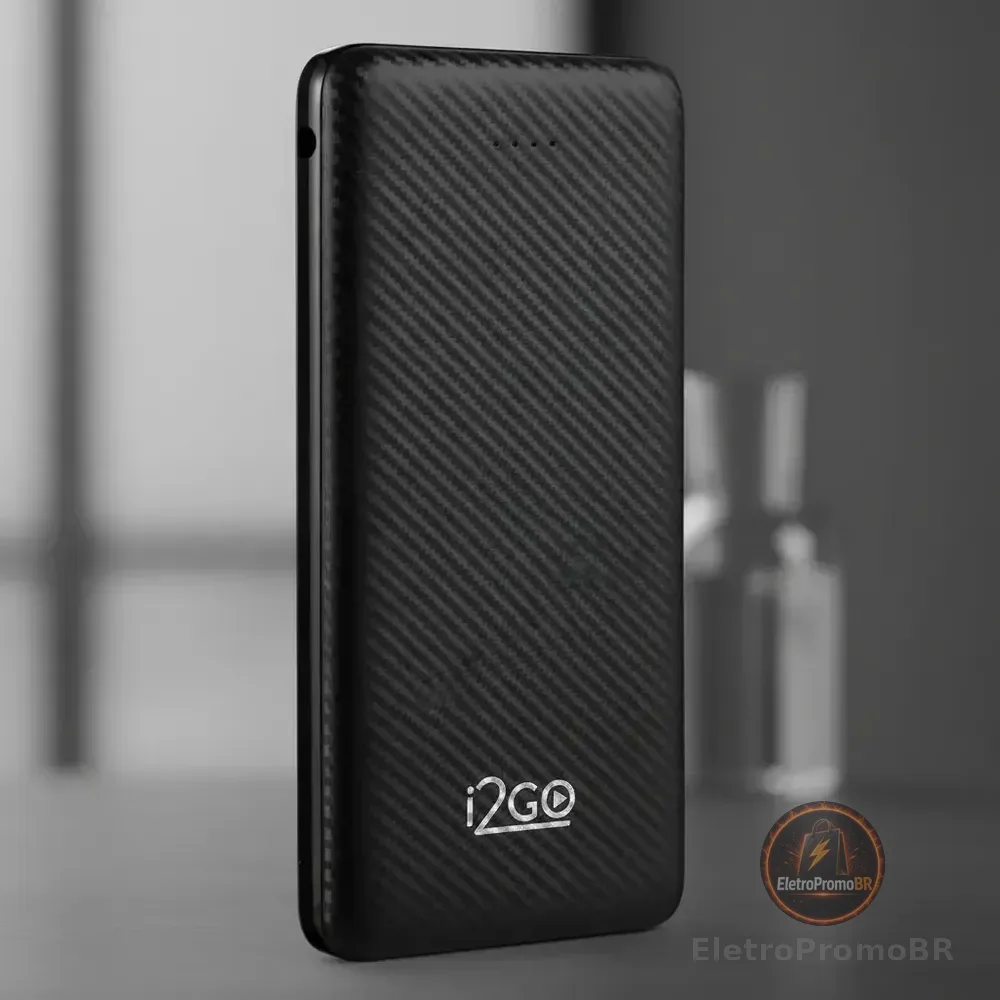 Carregador Portátil Power Bank I2go 10000mah Cor Preto