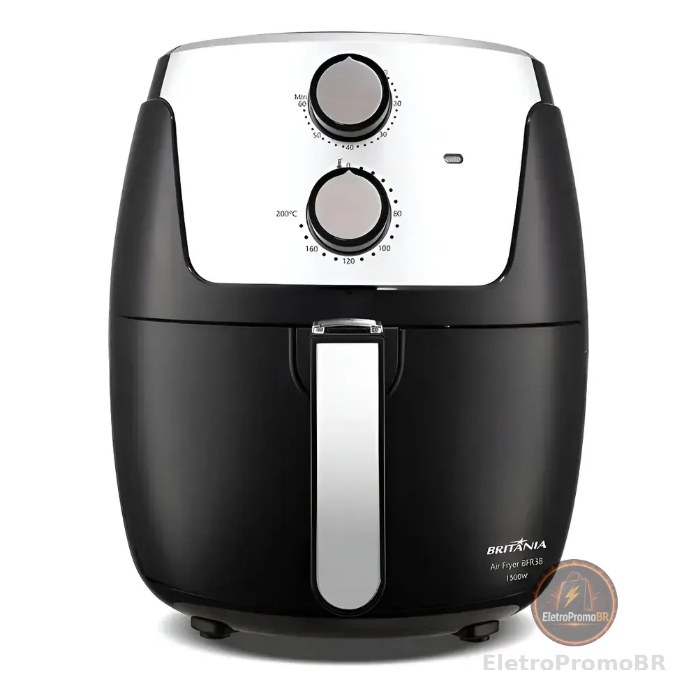 Air Fryer Britânia 4,2l Dura Mais 1500w Bfr38 127v Preto