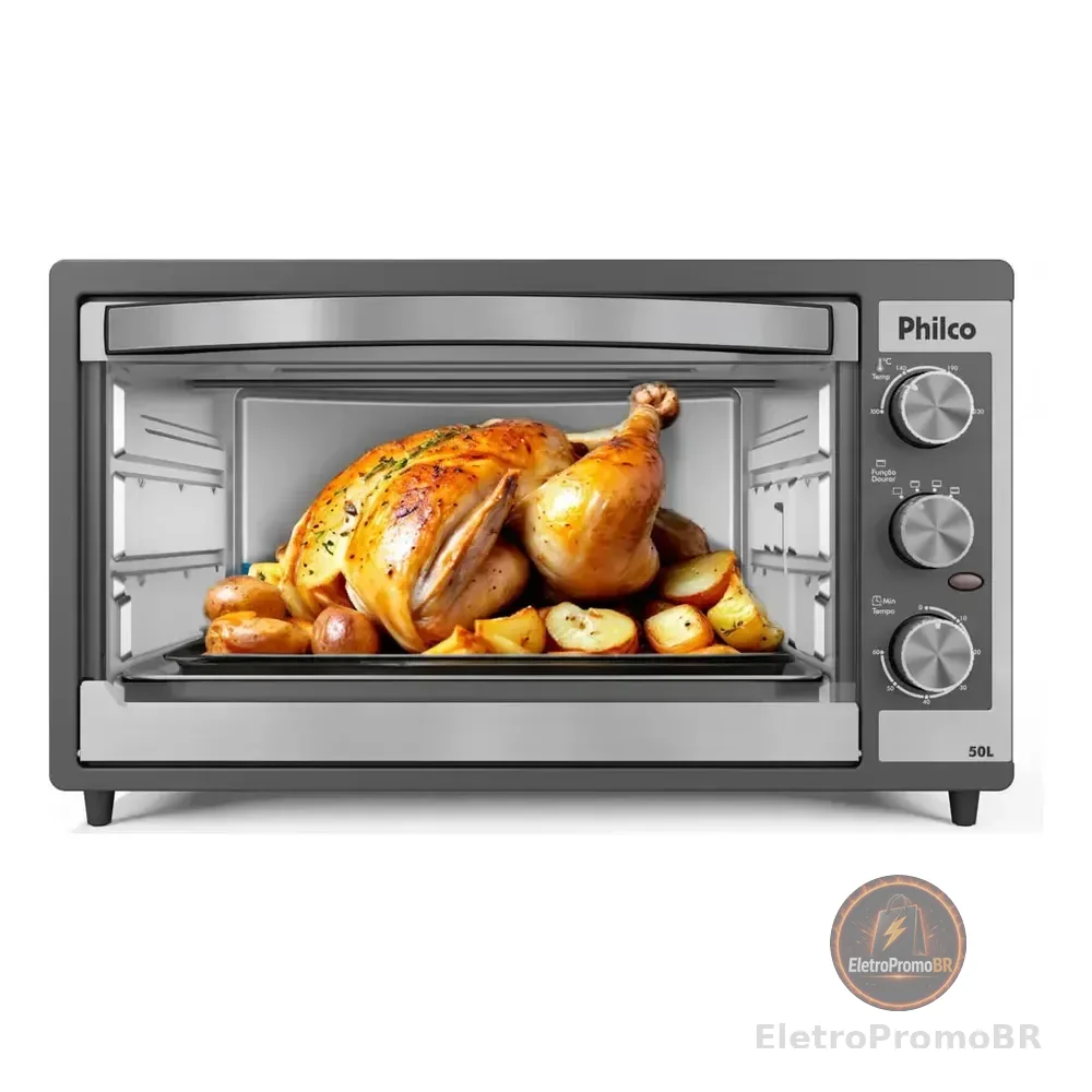 Forno Elétrico Philco 50l Dupla Resistência Pfe52p 127v Preto