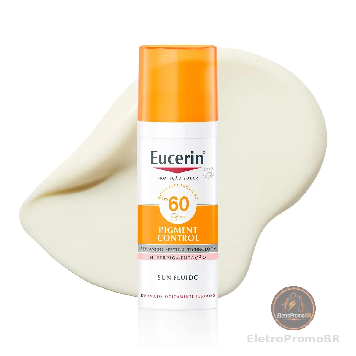 EUCERIN Protetor Solar Facial Antimanchas FPS 60 50ml, Pigment Control, Clareador, Proteção UVA, UVB e Luz Visível, Thiamidol