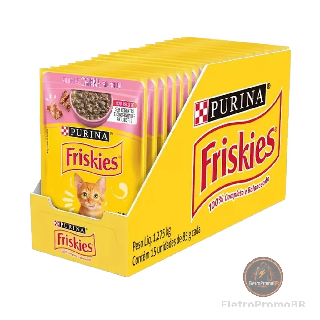 Ração úmida Friskies Sabores Variados para Gatos 15x85 g