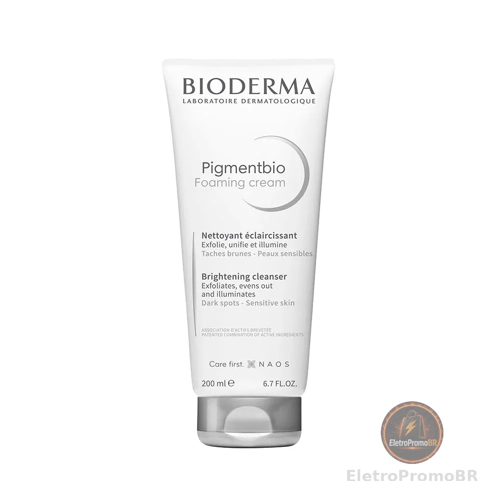Pigmentbio Foaming Limpeza Clareadora Para Rosto e Corpo, Bioderma, 200 Ml