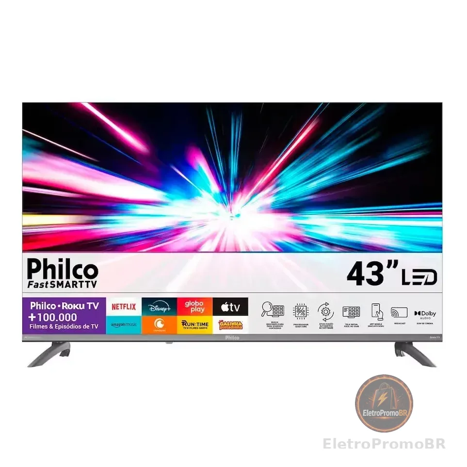 Smart Tv 43 Full Hd P43cra Roku Tv Hdr10 Dolby Philco