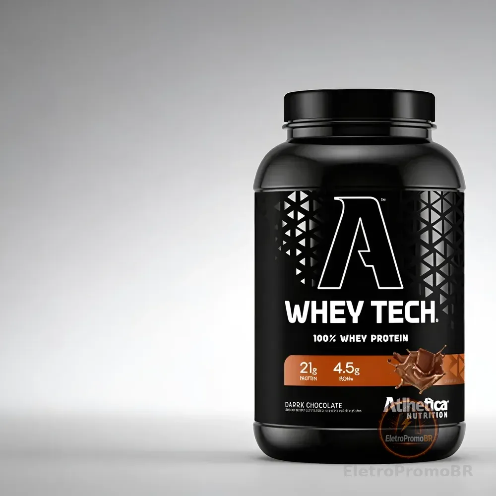 Whey Isolado + Concentrado Atlhetica 100% Pure Tech 900g Sab Chocolate