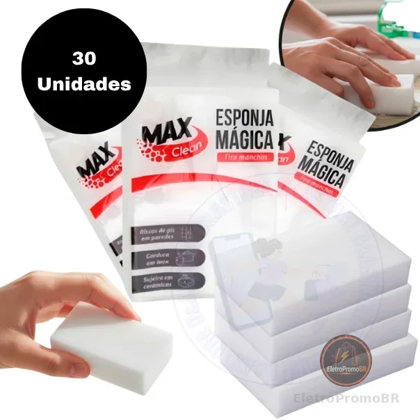 Esponja Mágica de Limpeza Multiuso Tira Mancha Sem Esforço Melamina Desengordura
