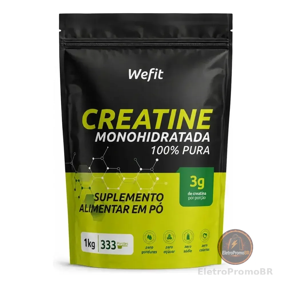 Creatina Monohidratada Wefit Refil 1kg Sem Sabor Sem Sabor
