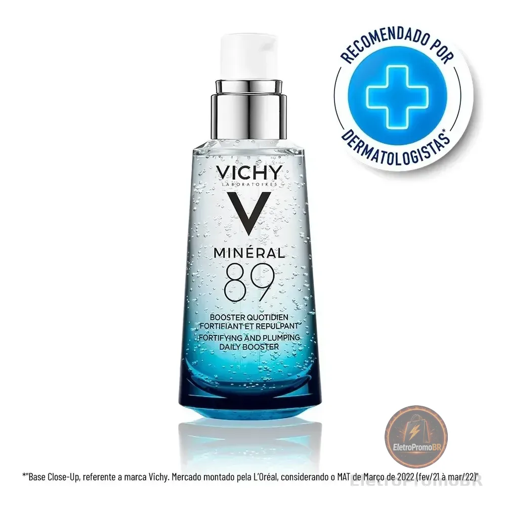 Sérum Facial Hidratante Com Ácido Hialurônico E Minerais, Fortalece E Hidrata A Pele Textura Gel Absorção Rápida, Minéral 89 Vichy 50ml Todo Tipo De Pele Dia/noite