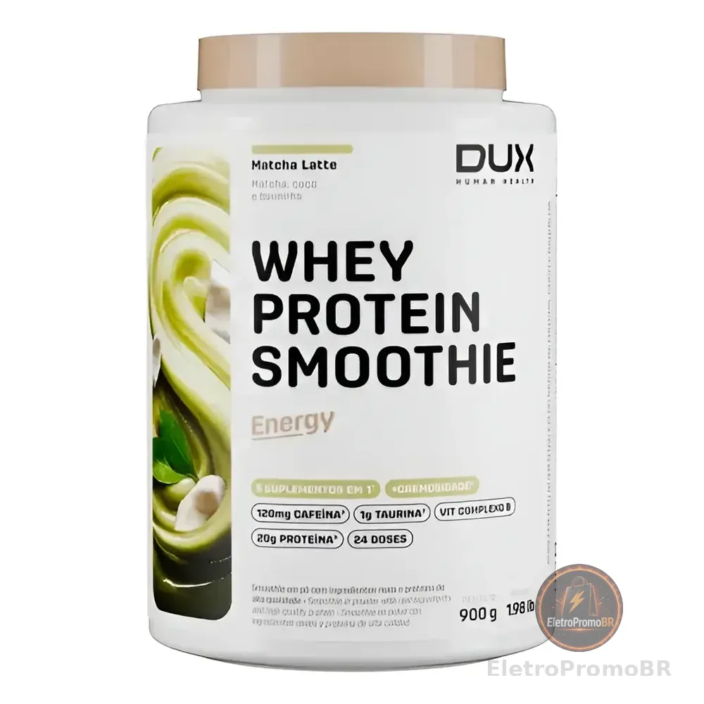 Whey Protein Smoothie Energy- Dux - 900g - Sabor Matcha Latte