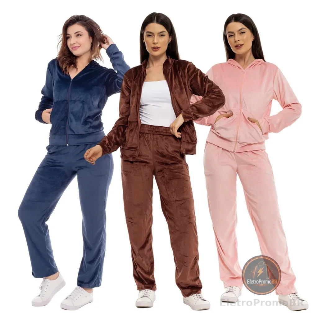 Conjunto Femino De Veludo Plush HBD-CON-001