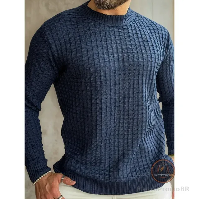 Blusa De Frio Suéter Masculino Lã Tricot