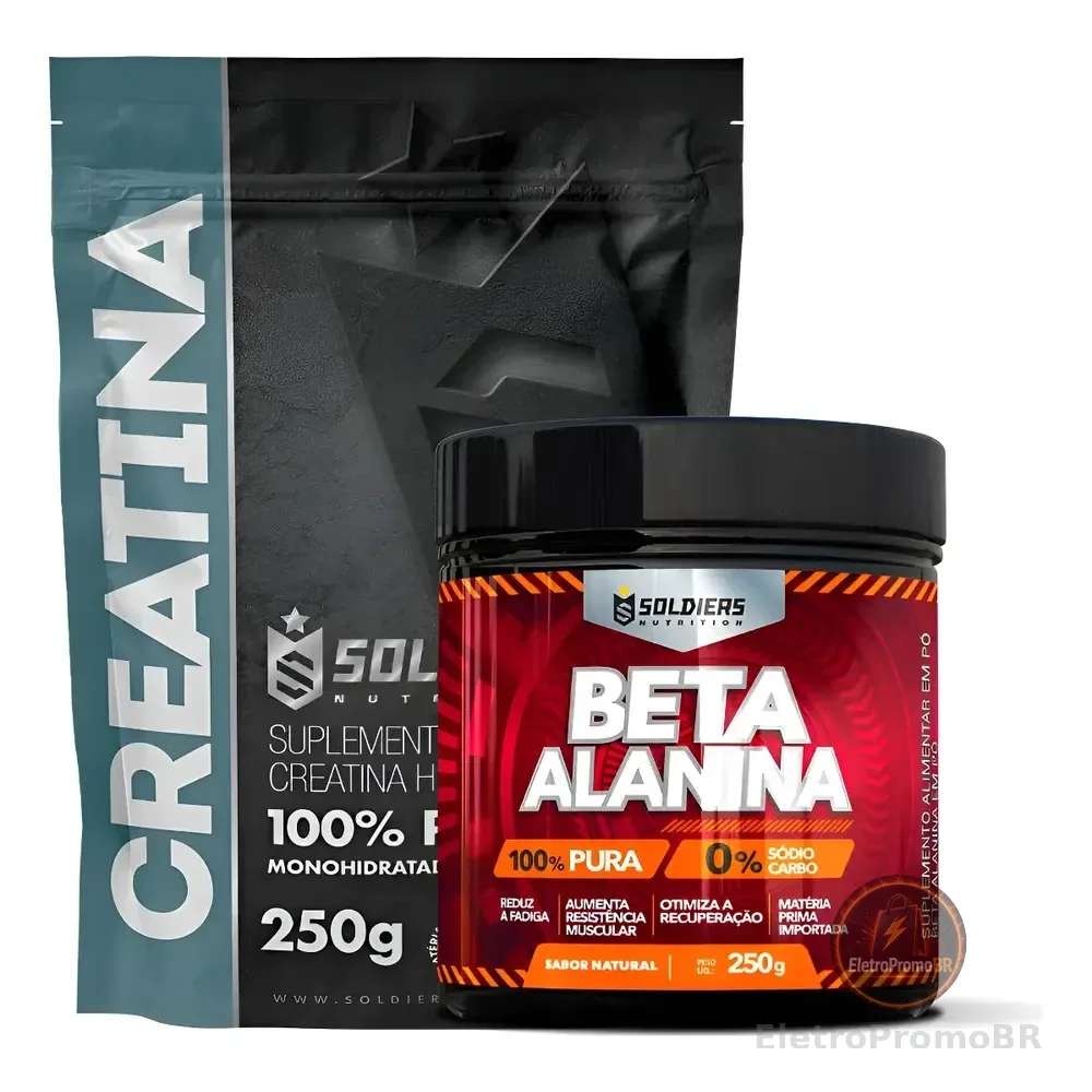 Kit: Beta Alanina 250g + Creatina 250g Natural