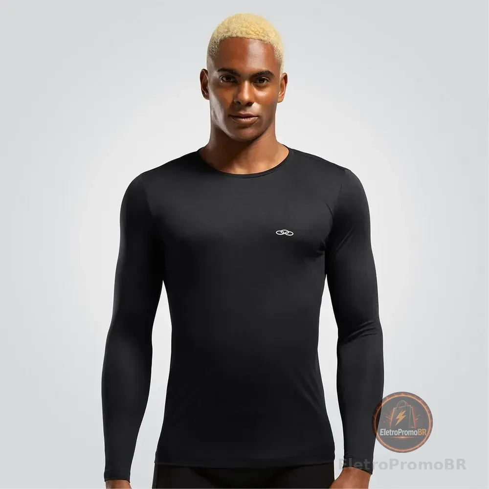 Camiseta Academia Masculina Essential Manga Longa Olympikus Única M
