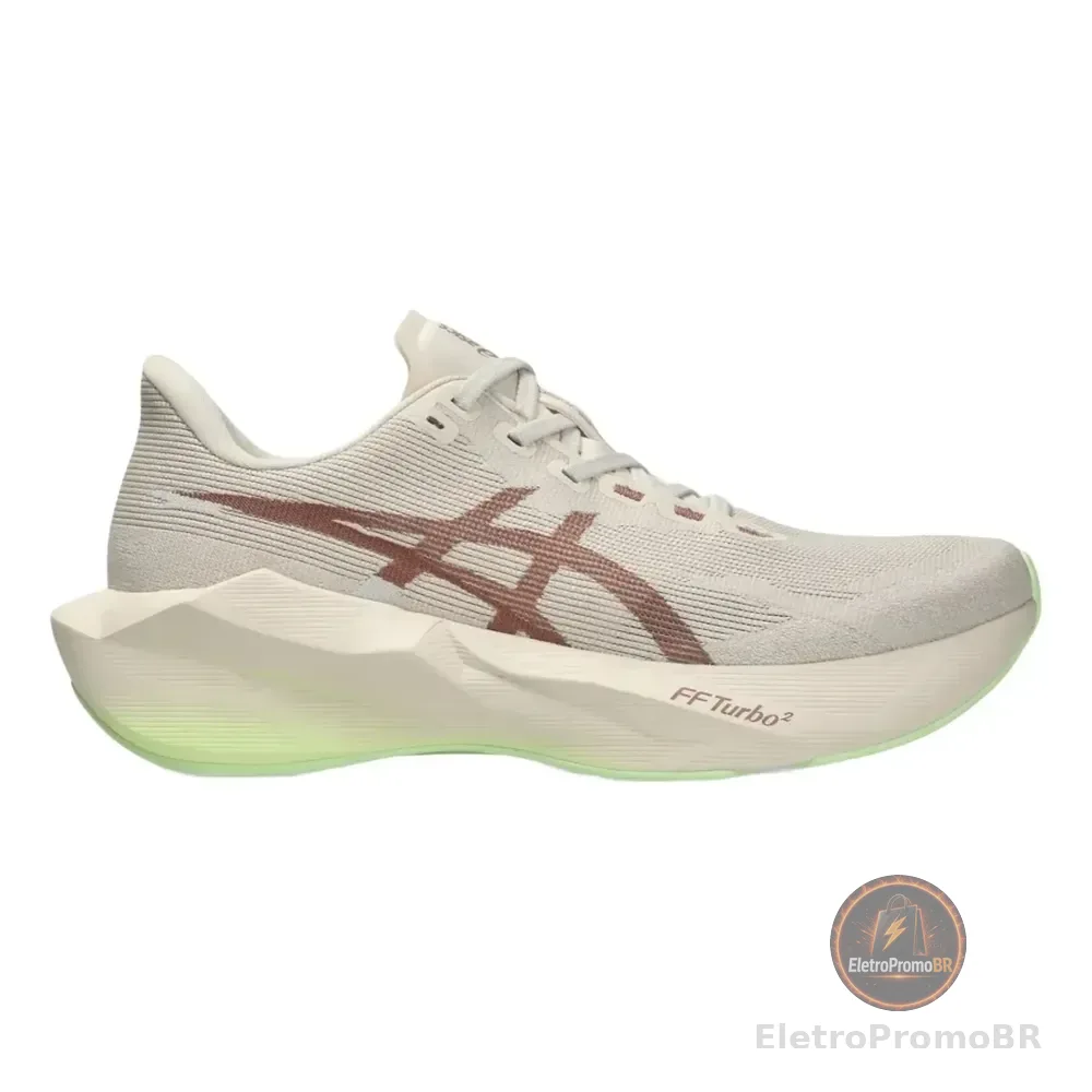 Tênis Asics Novablast 6 Feminino Bege Original Rosa 36 Br