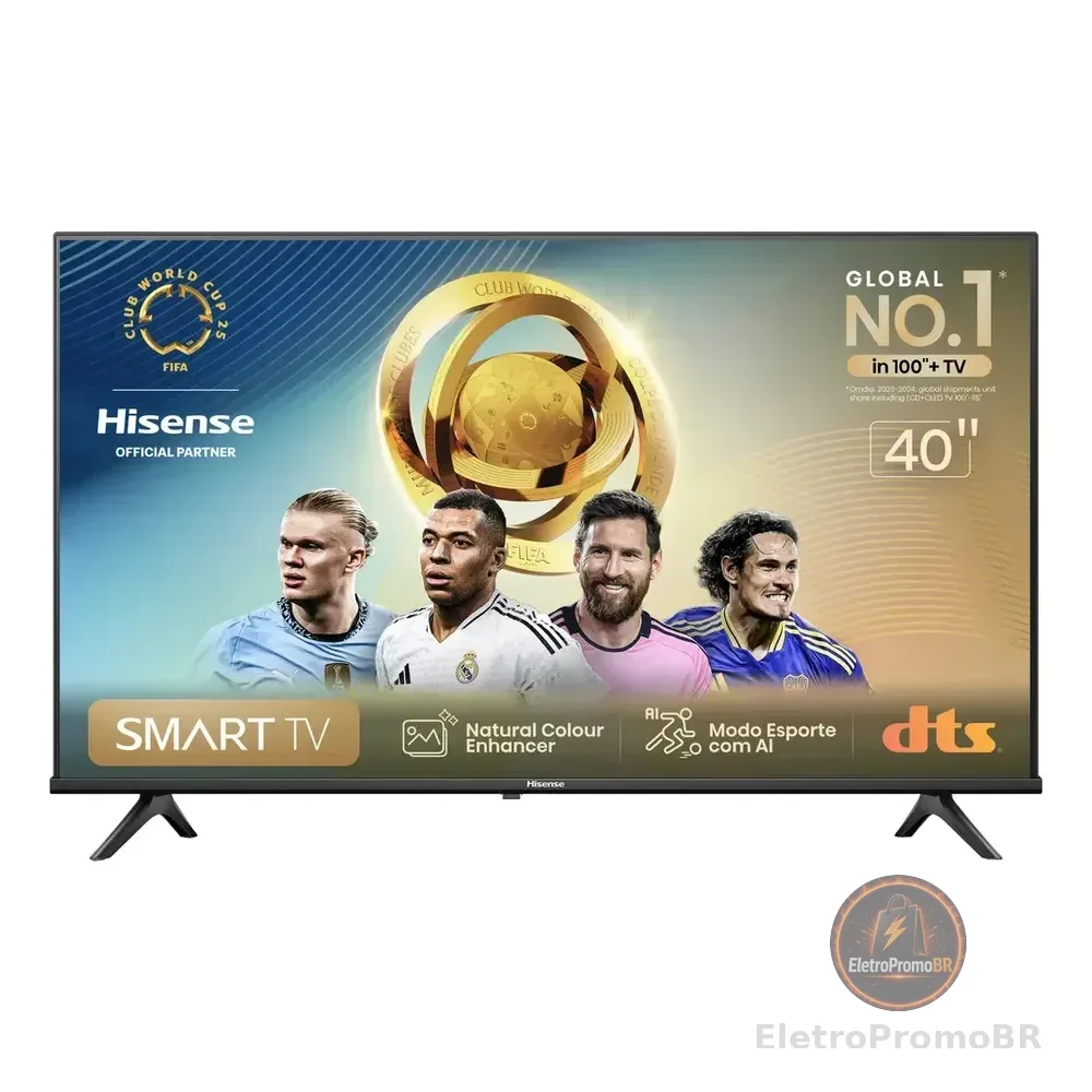 Hisense Smart Tv Fhd 40" Polegadas 40a4n Com Dts Virtual X Game E Sports Mode Controle Por Voz Share To Tv E Compatível Com Alexa