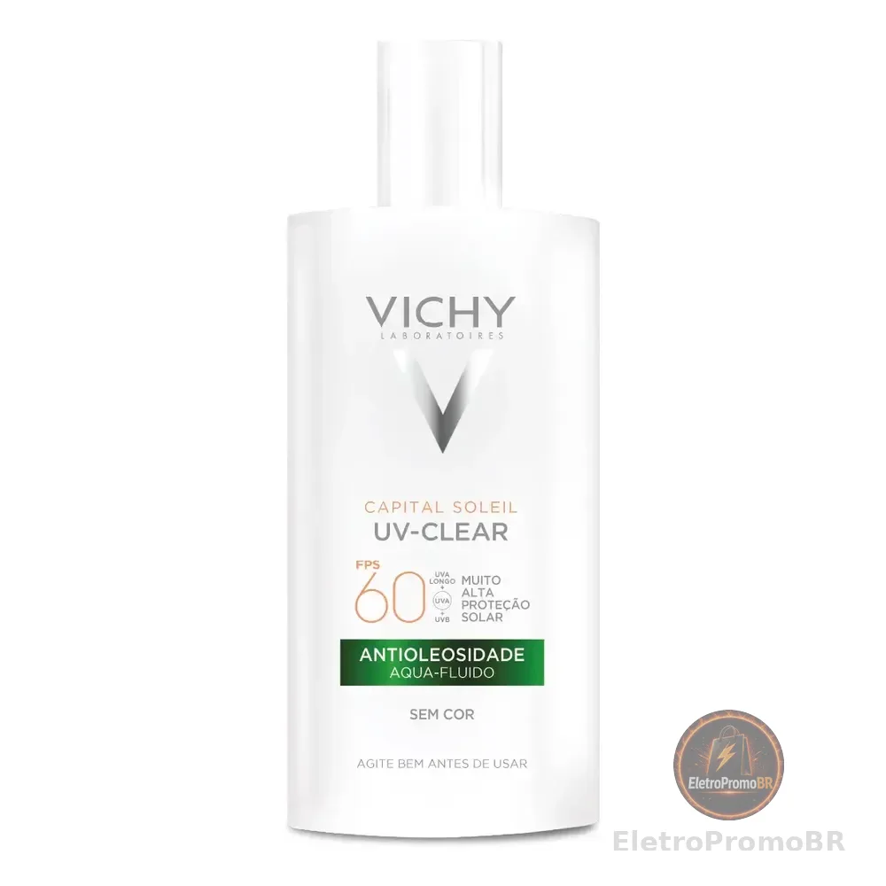 Protetor Solar Facial Sem Cor Antioleosidade Toque Seco Fps 60 Reduz Acne E Poros Acabamento Invisível Com Niacinamida Ácido Salicílico Capital Soleil Uv-clear Vichy 40g