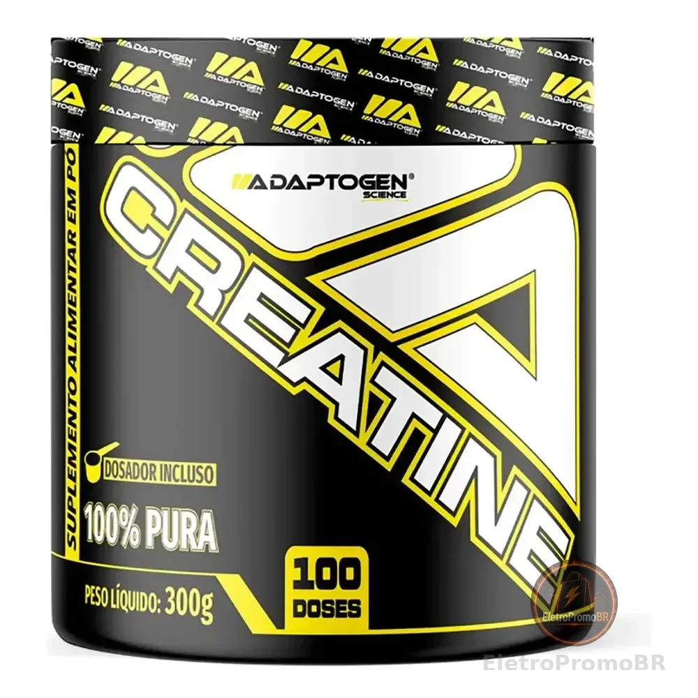 Creatina Platinum 300g Adaptogen Science - 100% Pura Sabor Sem Sabor