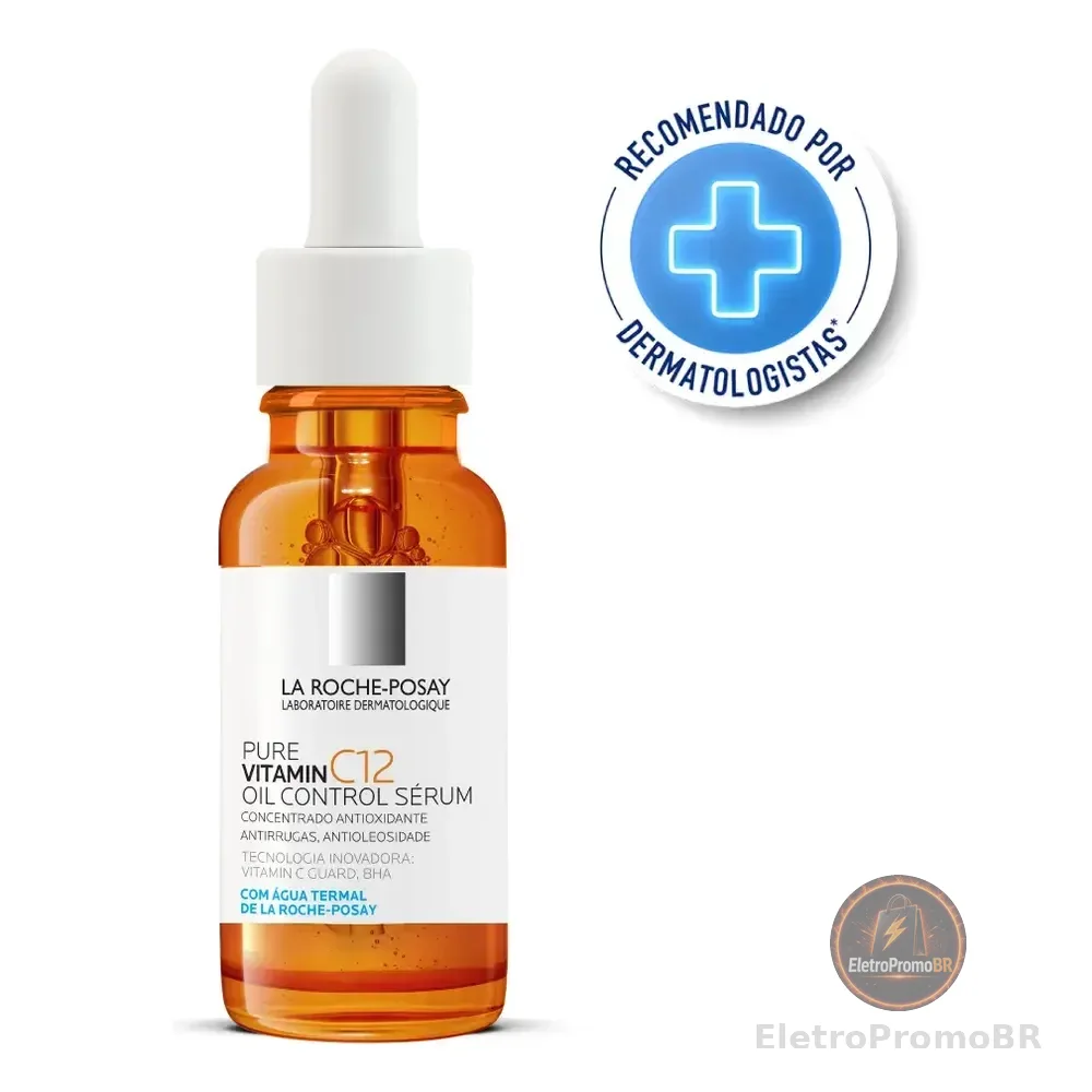 Sérum Facial Pure Vitamin C12 Oil Control 15ml La Roche-posay Oleosa Dia/noite