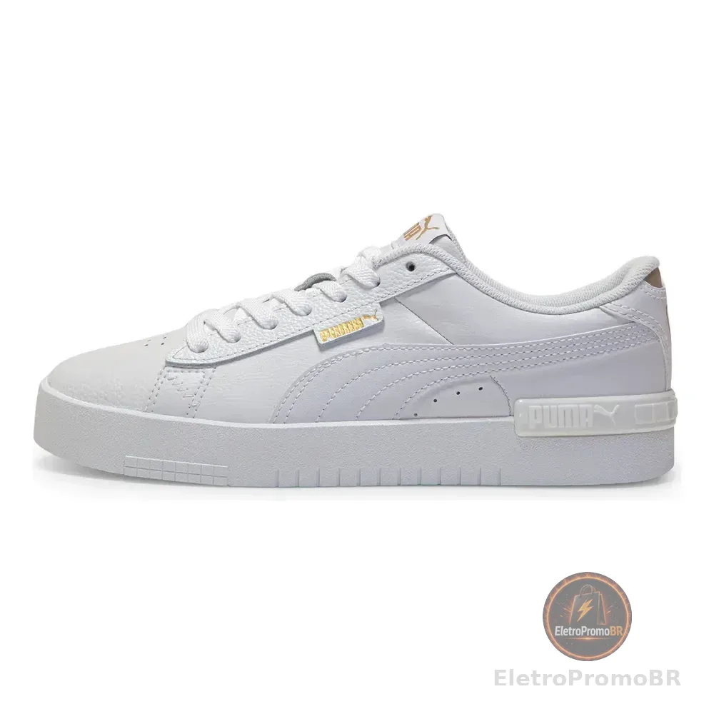 Tênis Jada Feminino Puma Branco E Cinza Liso 35 Br