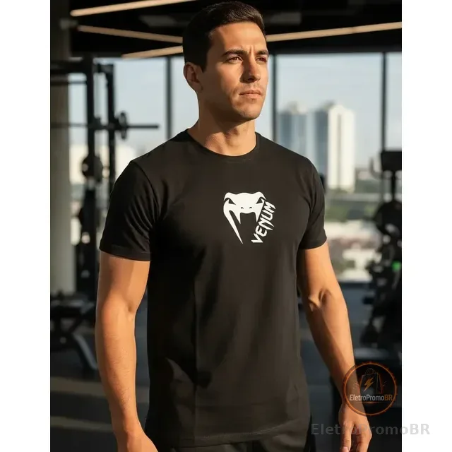 Camiseta Venum Basic Light Dark Camisa Treino Casual Algodão