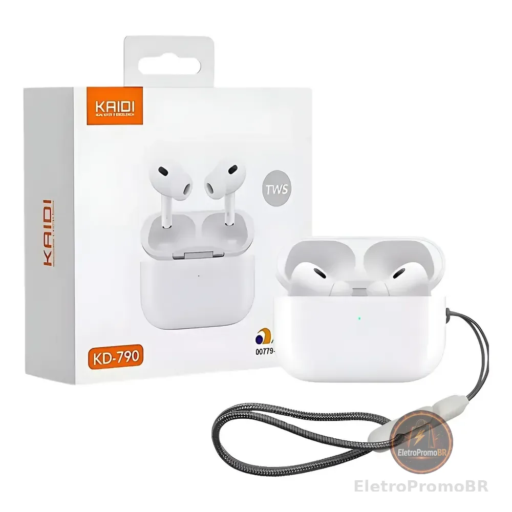 Fones De Ouvido Sem Fio Kaidi Kd-790 Bluetooth Branco Academia Antiruído