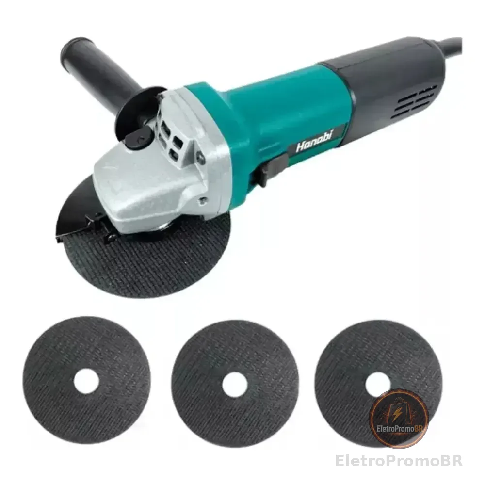 Esmerilhadeira Lixadeira Angular 880w 115mm Hanabi Cor Azul-petróleo Frequência 60hz 220v