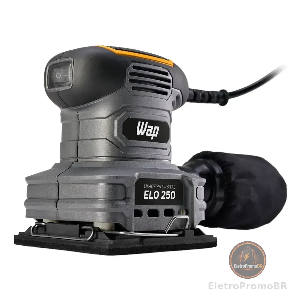Lixadeira Orbital Wap Elo 250 Com Coletor De Pó 250w 14000 Opm 220v Cinza 60 Hz