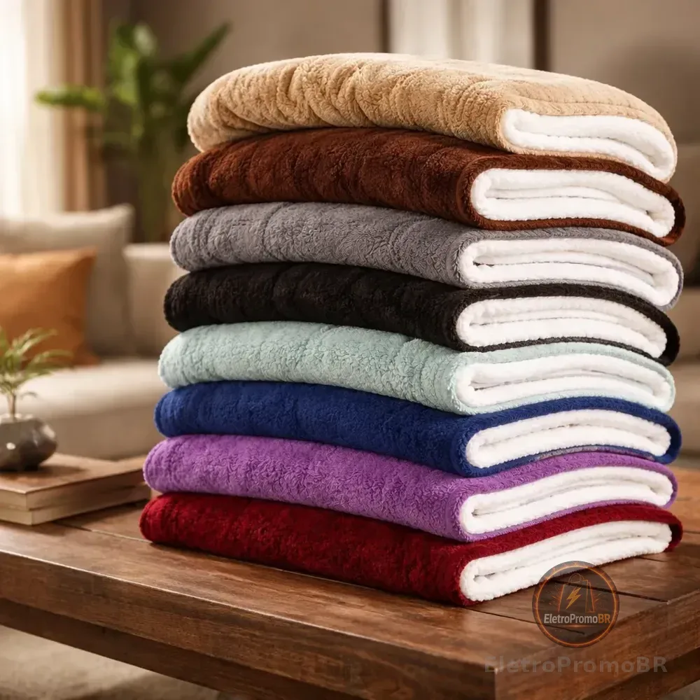 Cobertor Casal Dupla Face Manta E Sherpa Luxo Sortidas Liso Liso 1570 G Sortidos