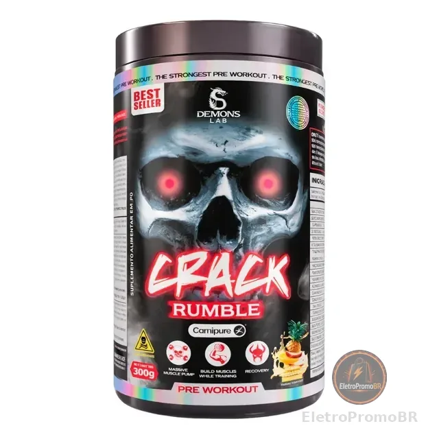 Pré-treino Crack 300g - P W Demons Lab Sabores