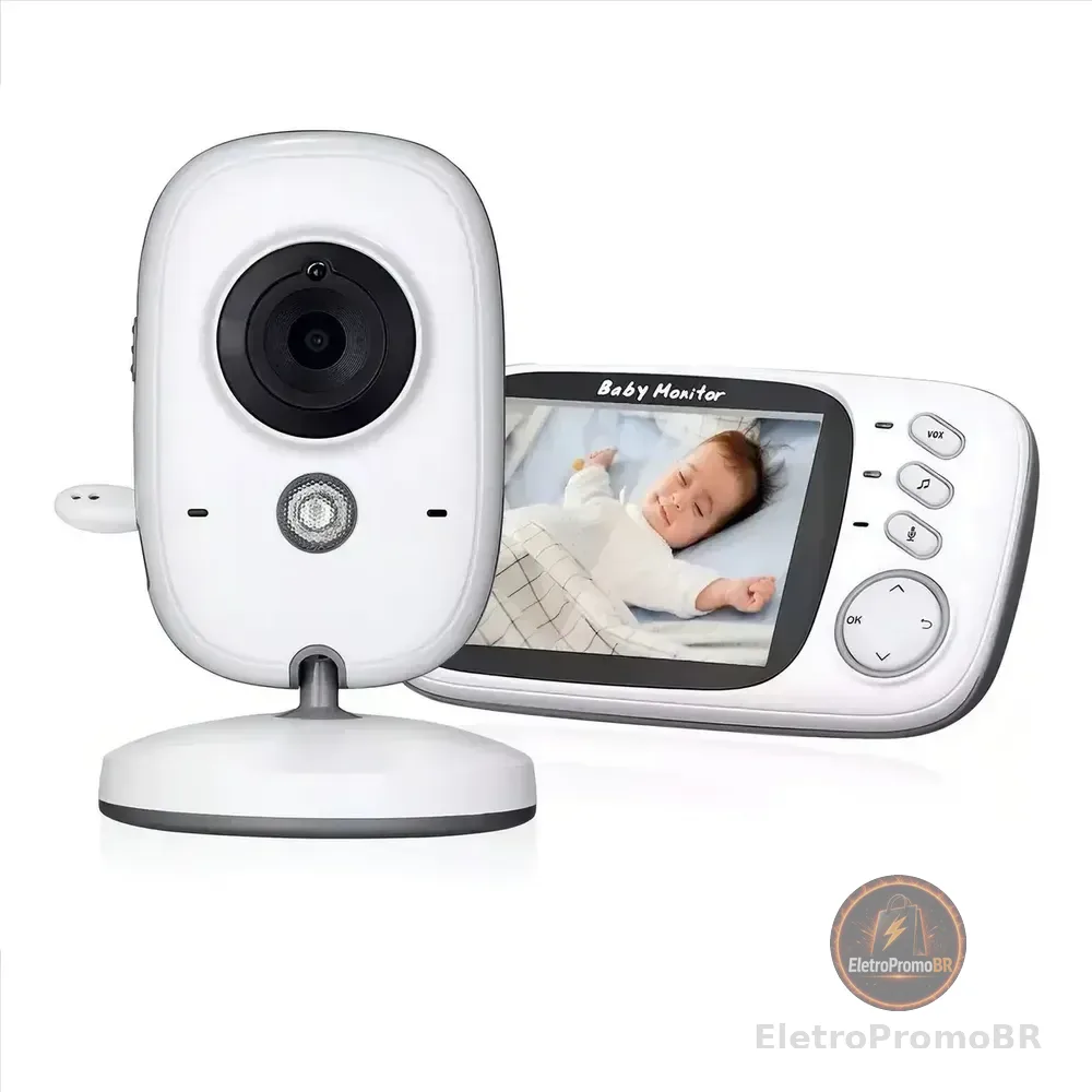 Baba Eletrônica Baby Monitor Vb603 Visão Noturna Dual Audio Cor Branco Estary Shop 127/220v