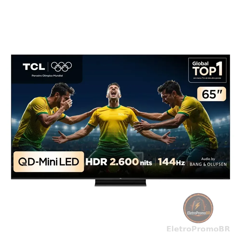 Smart Tv Tcl 65 Polegadas Qled Mini Led 4k C7k Wifi Bluetooth Google Tv 4 Hdmi 144hz Hdr10+ 65c7k
