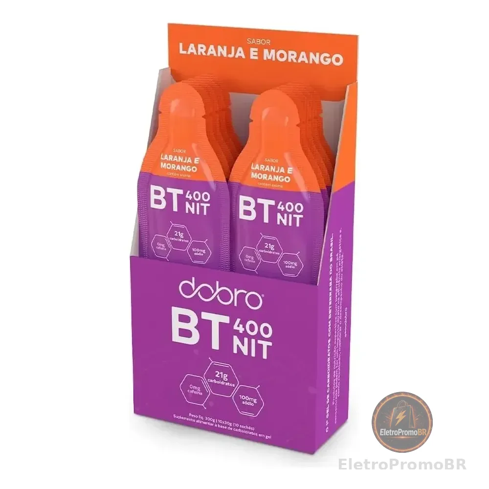 Gel Bt Nitrato Dobro Laranja E Morango (cx 10un) S/ Cafeina Laranja E Morango