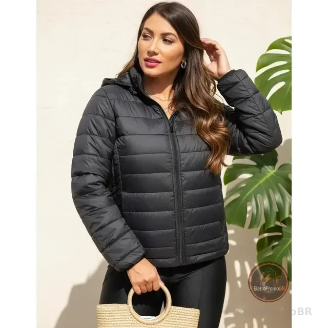 Jaqueta Feminina Puffer Bobojaco Frio Blusa Impermeável