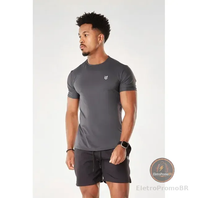Camiseta Armybr Dry Fit Athleisure Chumbo