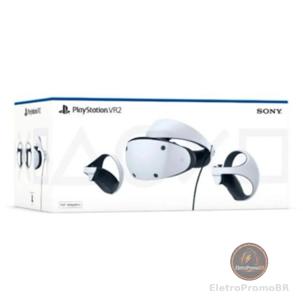 Óculos Realidade Virtual Sony PlayStation VR2 Sense, Tela 4K HDR4, Plataforma PS5, CFI-ZVR1WX Branco/Preto