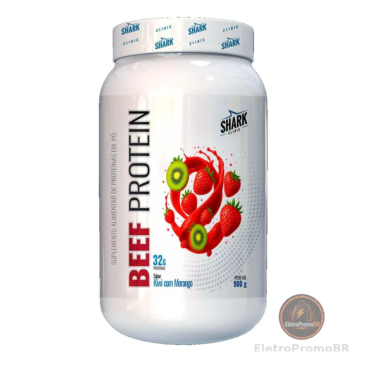 WHEY BEEF PROTEIN - SABOR MORANGO/KIWI - 900G