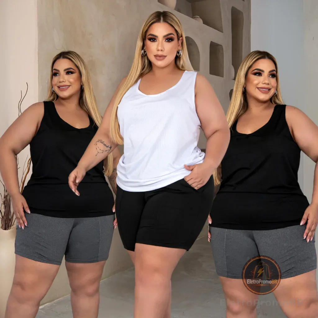 Regata Feminina Treino Academia Plus Size Academia Dry Fit GG G1 G2 G3 Nadador