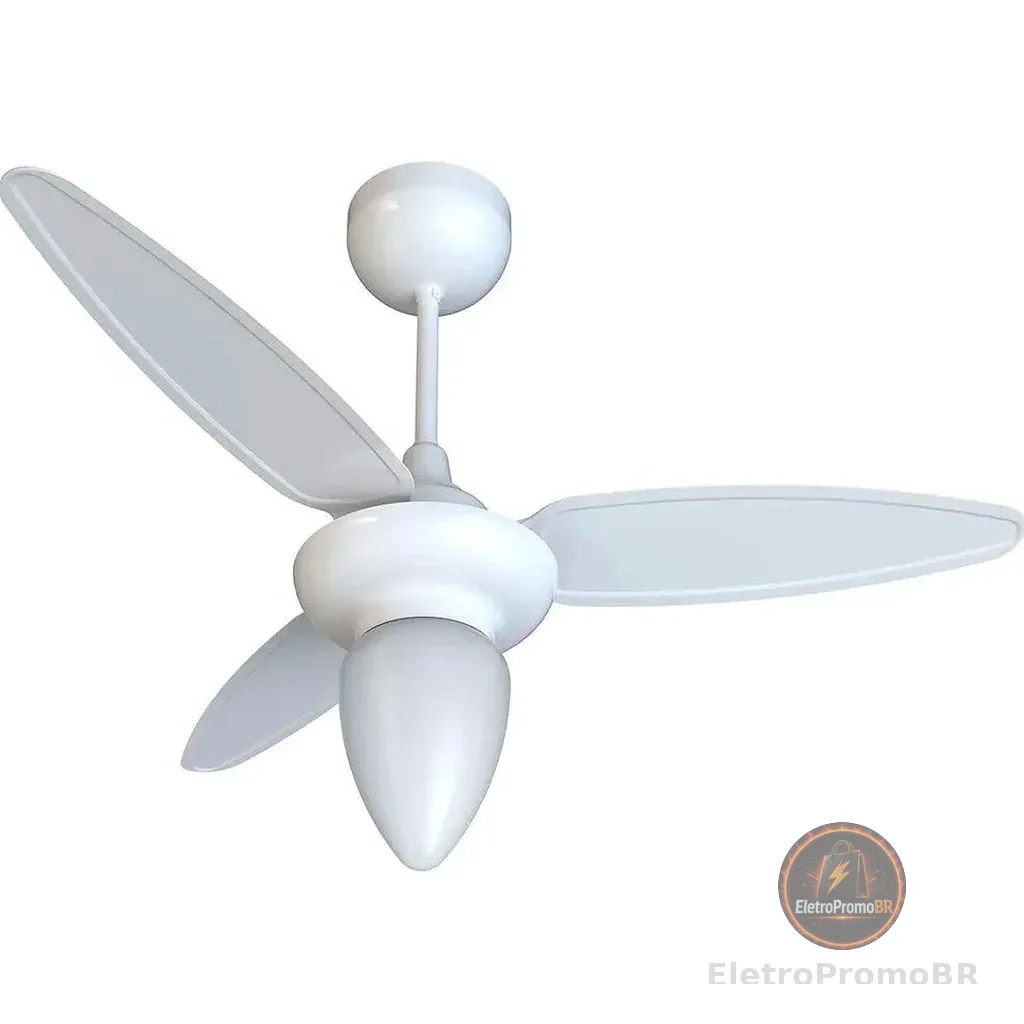 Ventilador de Teto Ventisol Wind 3 Pás Bivolt Branco