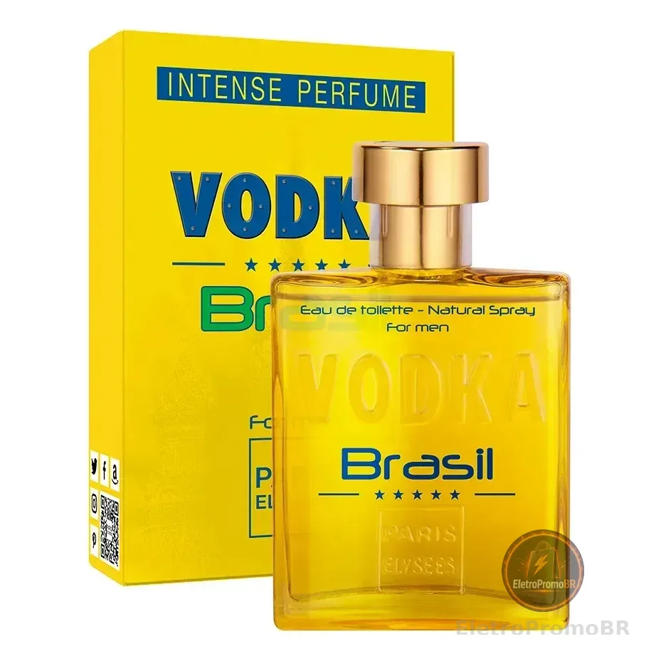 Perfume Vodka Brasil Amarelo Paris Elysees Masculino Intense 100ml