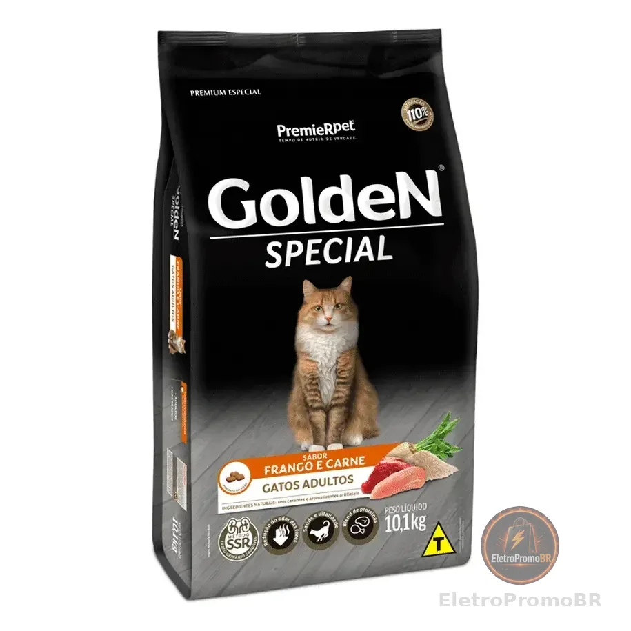 Ração Golden Special Gatos Adultos Frango E Carne 10,1 Kg