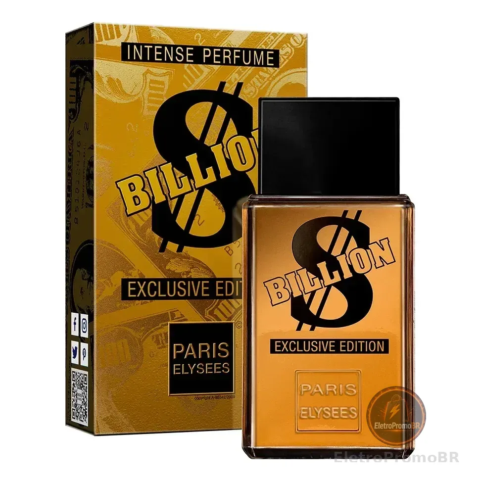 Perfume Billion Exclusive Paris Elysees Masculino Intense 100ml