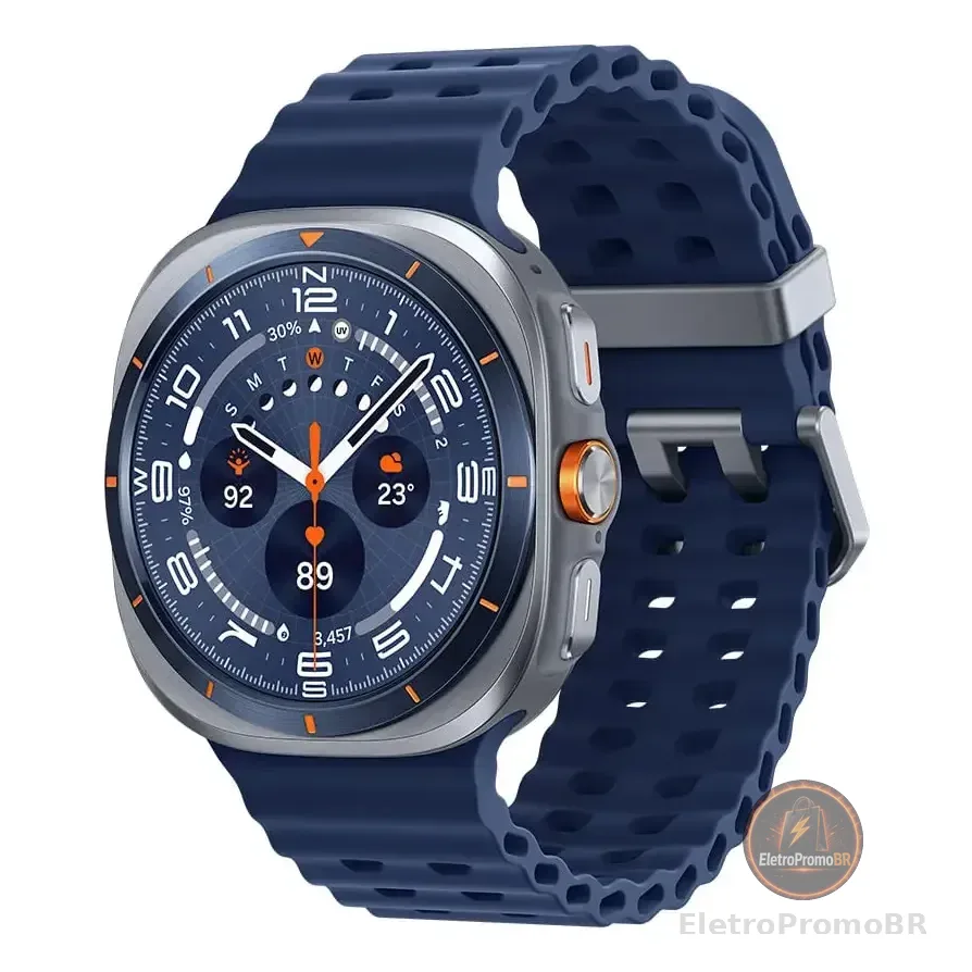 Samsung Galaxy Watch Ultra 2025 Smartwatch 47mm Lte, Galaxy Ai, Titânio Aeroespacial Titânio Azul