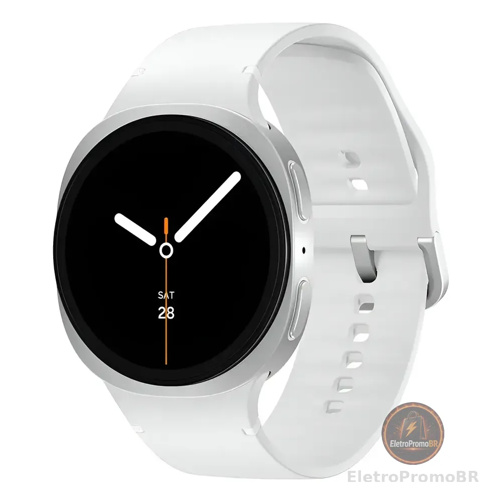 Samsung Galaxy Watch8 Smartwatch 40mm Lte, Galaxy Ai Caixa Prata Pulseira Prata Bisel Prata