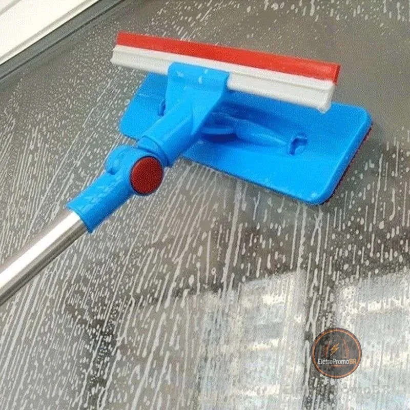 Rodo Limpa Vidro e Janela 2 em 1 Extensível Mágico Esponja Limpa Carro Lava Jato Janela Escritório