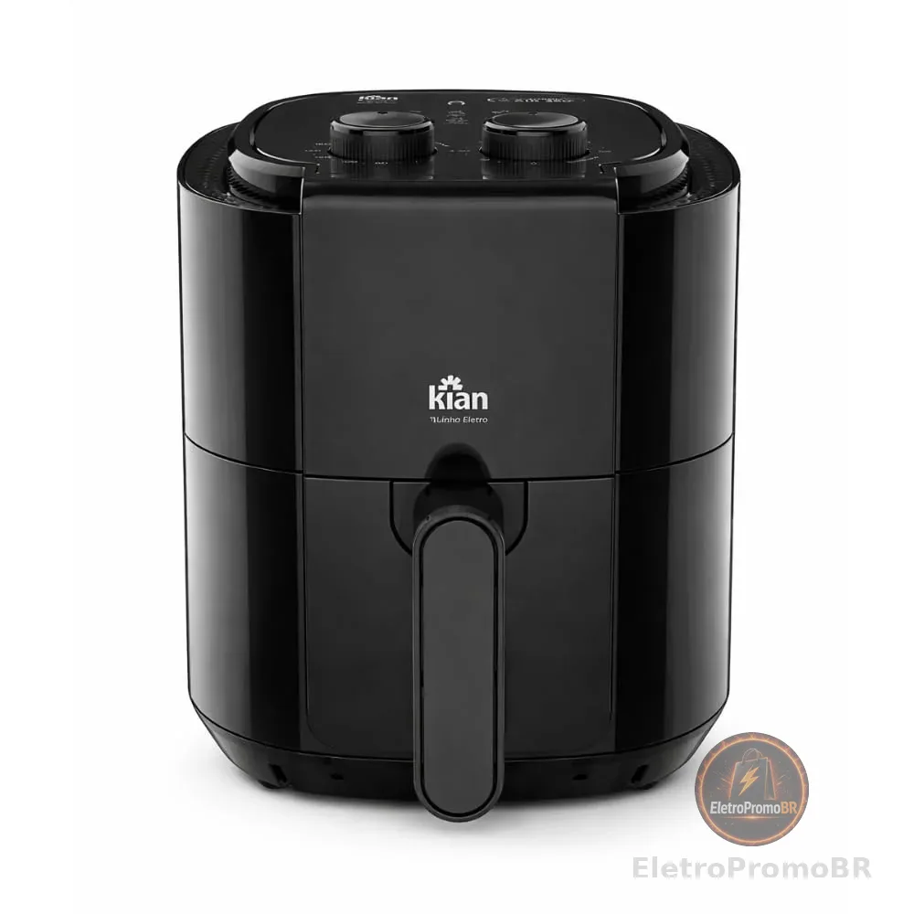 Fritadeira Eletrica Air Fryer 3,5L Kian AF-105 1200W Antiaderente Turbo Air 360° com Timer e Controle de Temperatura (110V)
