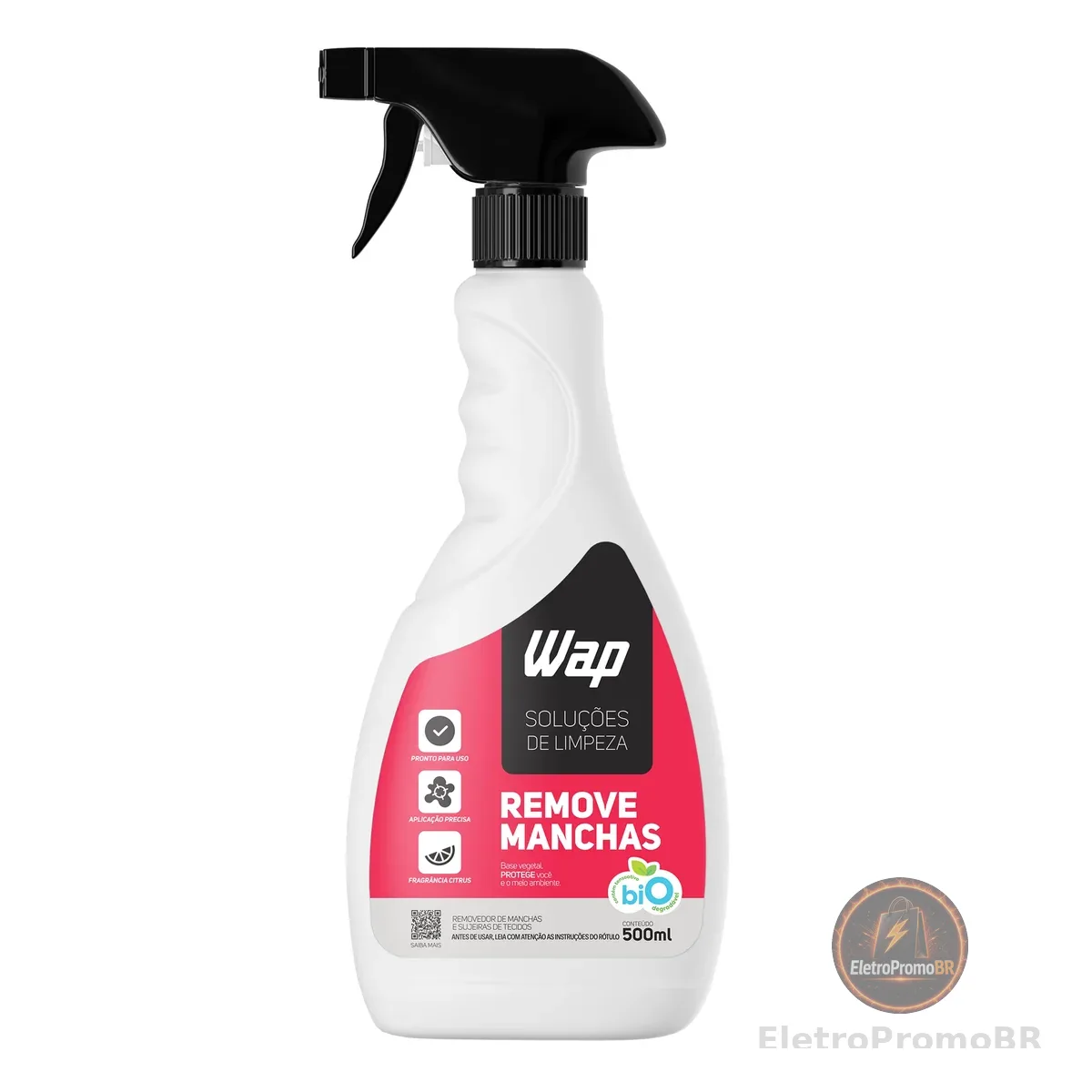 Removedor de Manchas de Tecidos e Estofados WAP REMOVE MANCHAS 500ML, Branco e Rosa