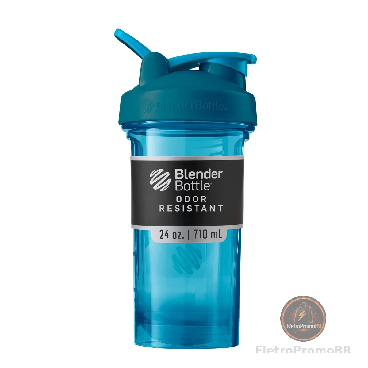 BlenderBottle Garrafa coqueteleira Pro Series perfeita para shakes de proteína e pré-treino, 700 ml, azul oceano