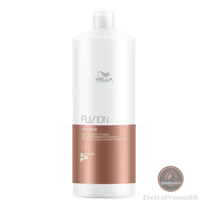 Shampoo Wella Professionals Fusion 1l Reconstrução Intensa E Proteção Para Cabelos Danificados