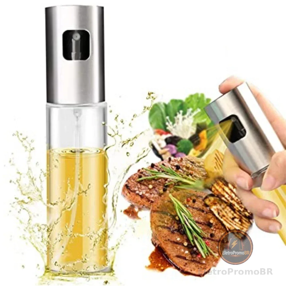 Spray de Azeite Pulverizador Borrifador Vidro INOX