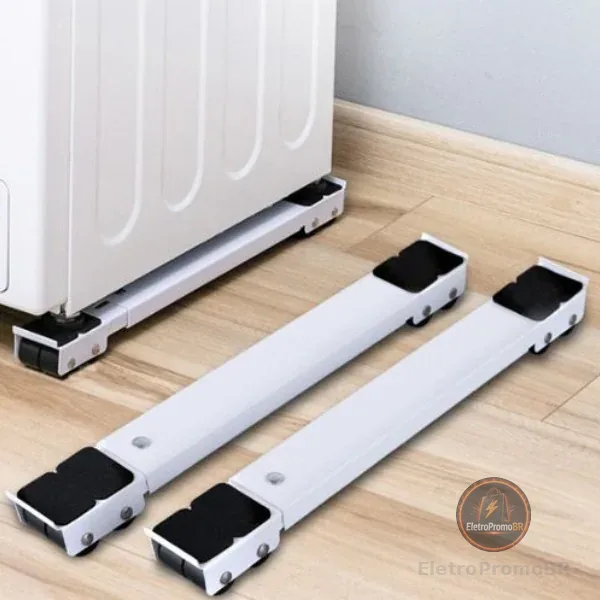 Suporte universal de alumínio com rodas para bases de carrinhos de geladeira, fogão e lava-louças, capacidade de 200 kg